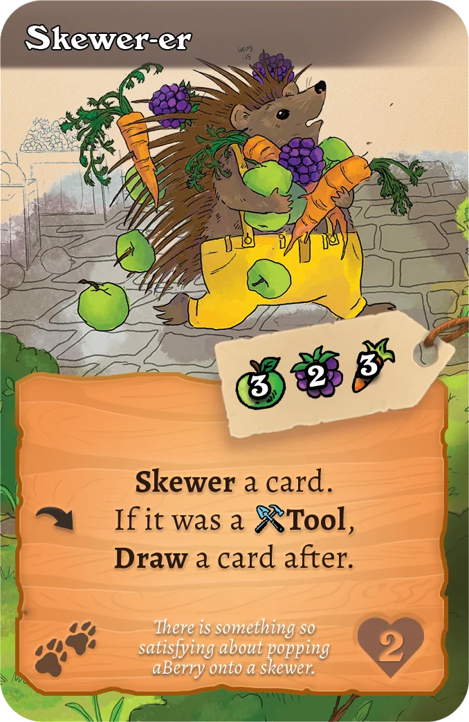 Skewerer card