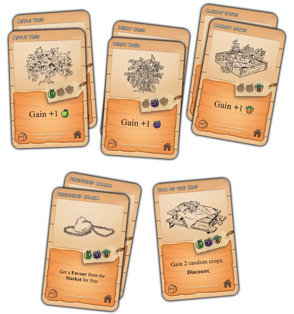 Cards in each starting deck.