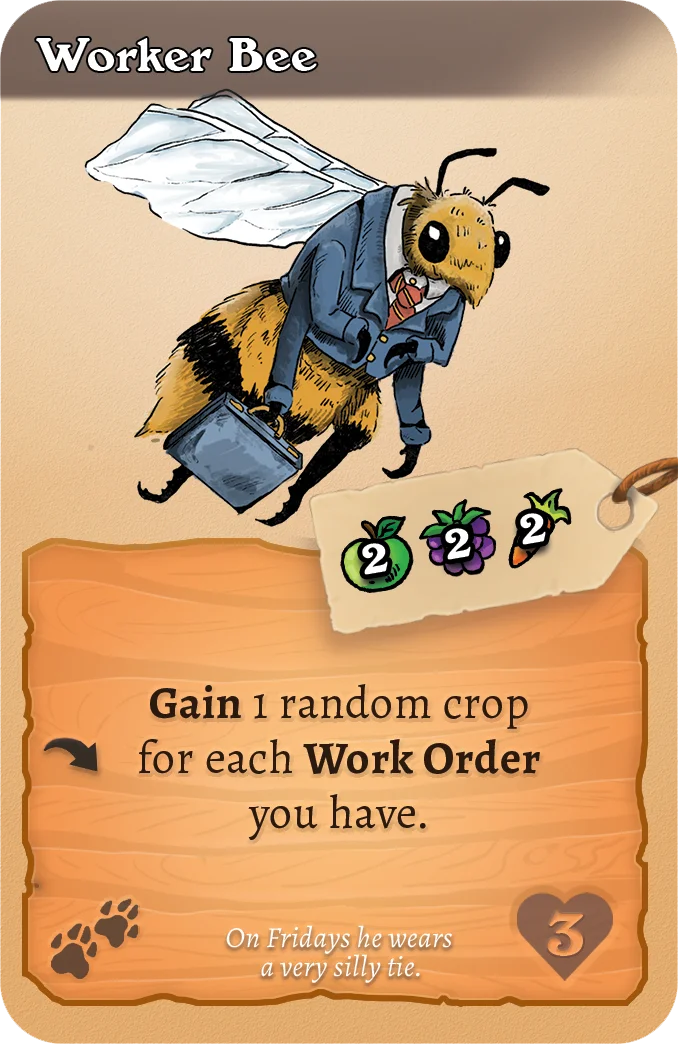 Worker Bee card